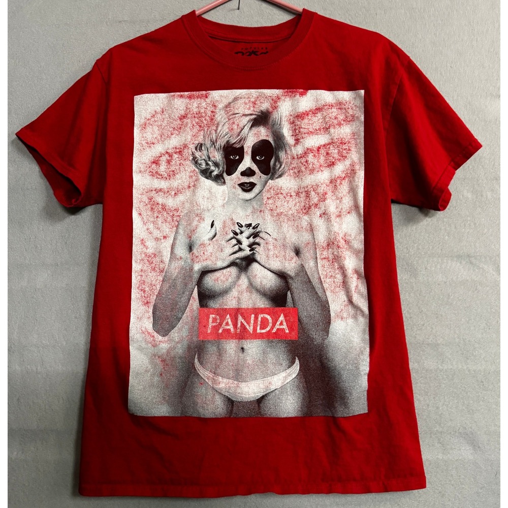 Popular Poison Marilyn Monroe Panda Graphic‎ T-Shirt Red Mens Medium Streetwear